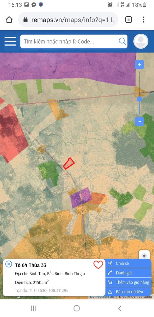 Cần Bán Sổ Mặt Tiền Đường Liên Xã Hiện Hữu Từ UBND Xã Bình Tân , Có Đường Đất