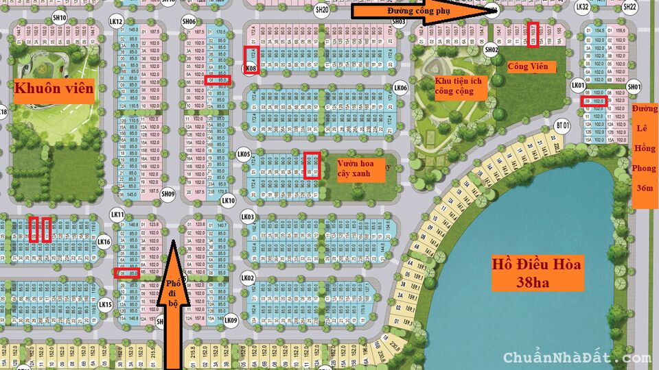 Bán đất nền LK, LK góc đẹp mê ly tại TMS Đầm Cói Vĩnh Yên. Giá 26tr/m2