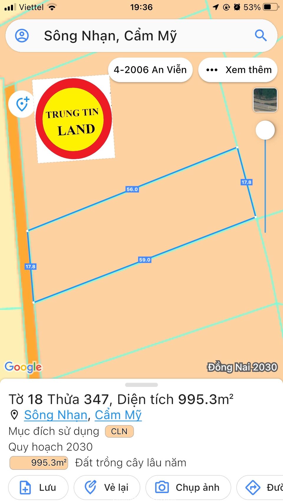 Kẹt Tiền Bán 1 Sào Đất Ấp 5 Sông Nhạn ,Cẩm Mỹ.