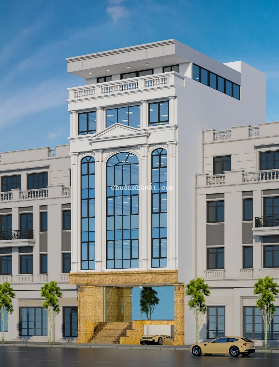 Bán tòa nhà 8 tầng tại Khu Dân Cư Yên Hoà Dt 118m2 Mt 10.5m. Giá 42 tỷ