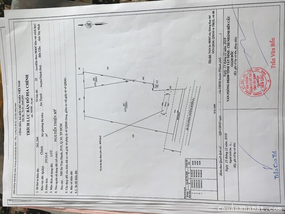 CẦN BÁN NHANH 19110 m2 Đất nông nghiệp, có sẵn 2400m2 thổ cư , đường Quốc Lộ 22, Bến Cầu, Tây Ninh
