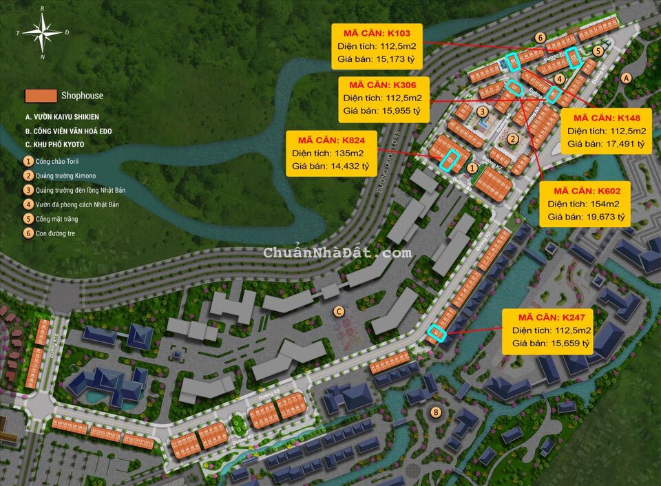 SỞ HỮU ĐỘC QUYỀN NHÀ PHỐ THƯƠNG MẠI KHU K1, K2, K3, K6, K8 TẠI TỔ HỢP NGHỈ DƯỠNG SUN BEAUTY ONSEN