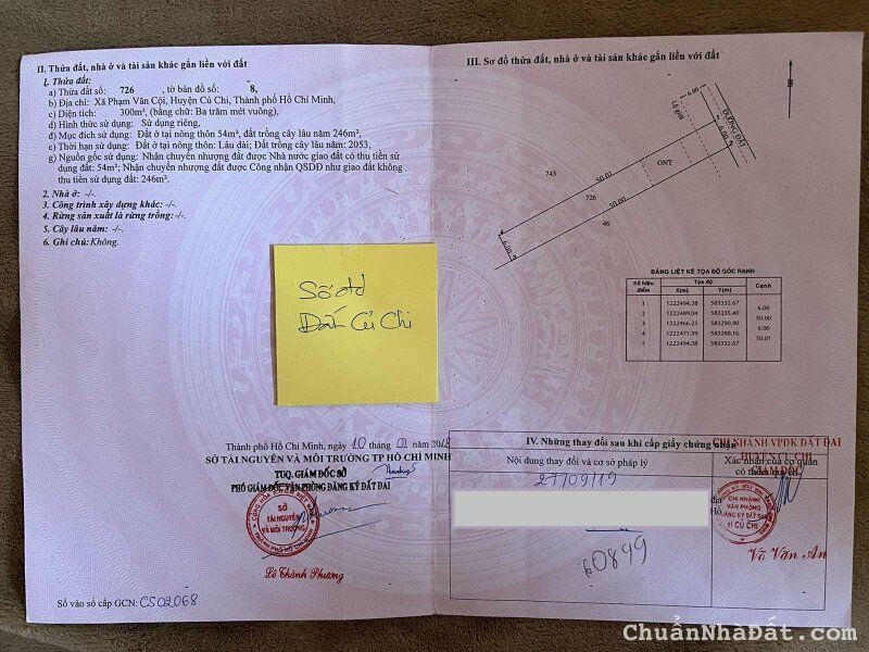 Cần bán lô đất ở Củ Chi  giá cực tốt cho mình đầu tư vào thời điểm này 