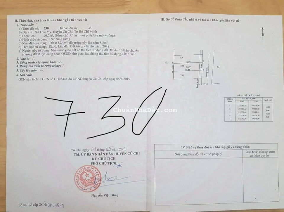 Em còn 1 lô duy nhất nằm ngay mặt tiền đường Tỉnh Lộ 7 tại xã Thái Mỹ  