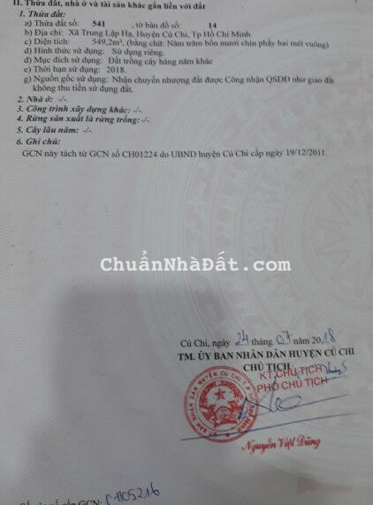 Bán đất nông nghiệp 549.2m² tại đường Đăng Thị Tô, Xã Trung Lập Hạ, Huyện Củ Chi. Giá 3 tỷ.