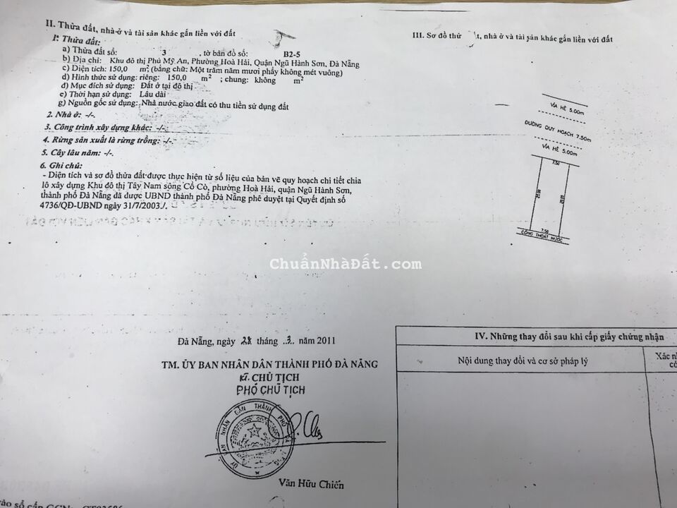 Bán đất mặt tiền đường 7,5m, Nguyễn Quý Anh - Ngũ Hành Sơn, Đà Nẵng. Đã có sổ đỏ. LH: 0905.75.11.85 Bán đất mặt tiền đường 7,5m, Nguyễn Quý Anh - Ngũ Hành Sơn, Đà Nẵng. Đã có sổ đỏ. LH: 0905.75.11.85