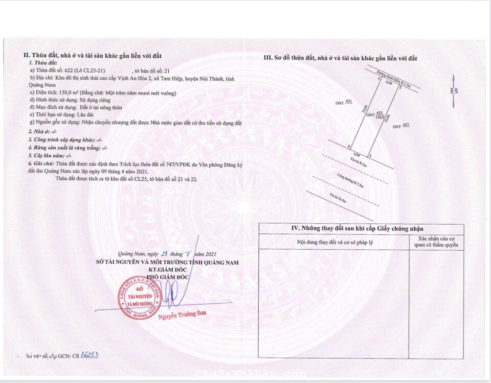 Chính chủ bán lô đất đường biển ĐT 129 kết nối Đà Nẵng - Quảng Nam