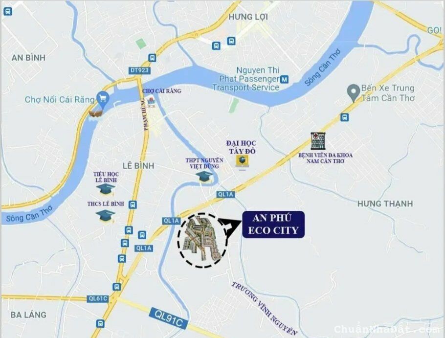 BÁN NHÀ PHỐ KHU AN PHÚ ECO CITY CÂN THƠ