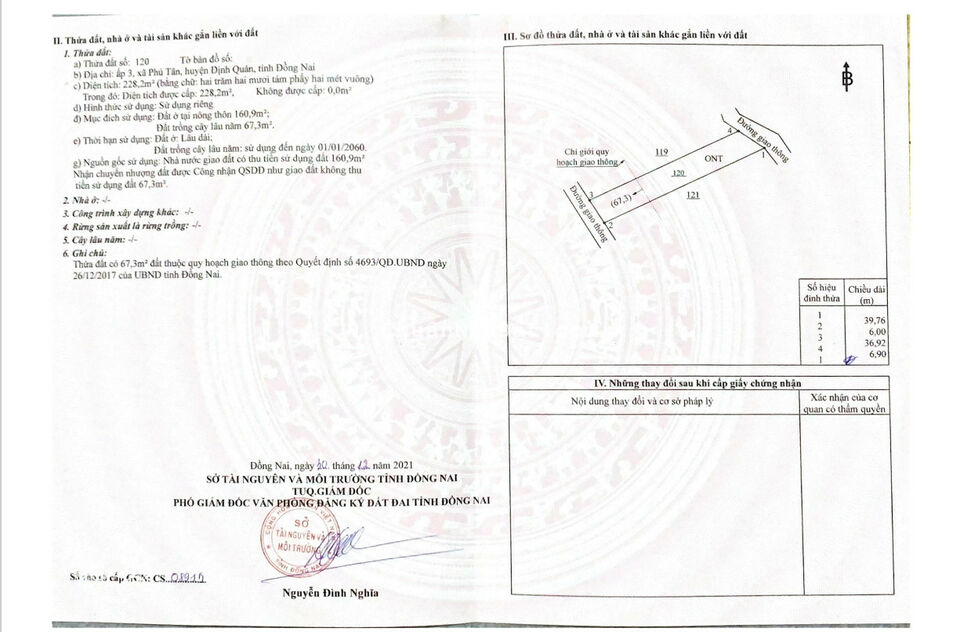 Bán đất Phú Tân, SHR, sẵn 160m thổ cư, đường bê tông liên ấp quy hoạch mở rộng 32m, gần trường học