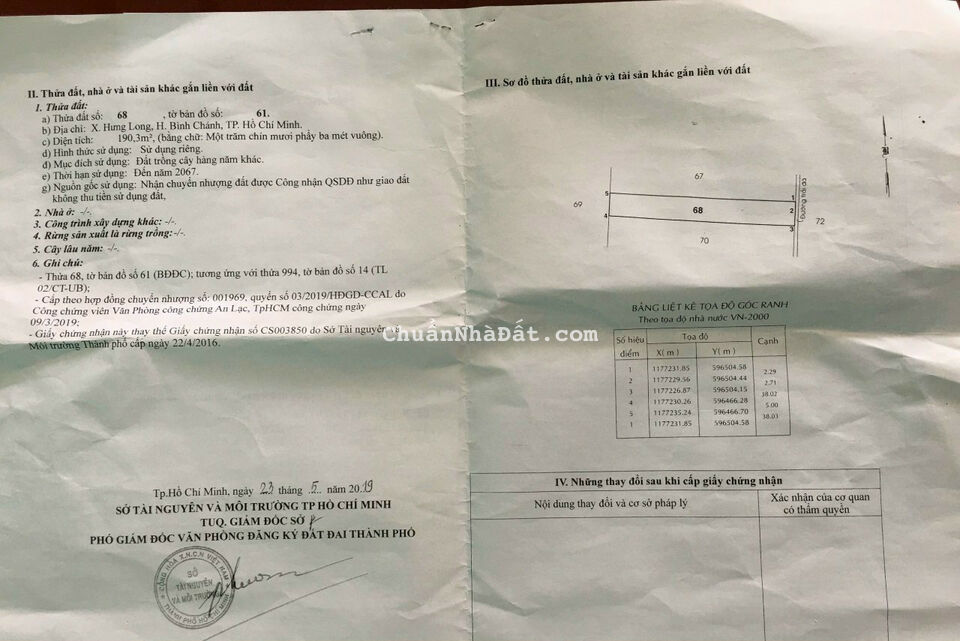 Bán đất nông nghiệp 190m² tại, Xã Hưng Long, Huyện Bình Chánh, TP. Hồ Chí Minh giá 1.2 tỷ Bán đất nông nghiệp 190m² tại, Xã Hưng Long, Huyện Bình Chánh, TP. Hồ Chí Minh giá 1.2 tỷ