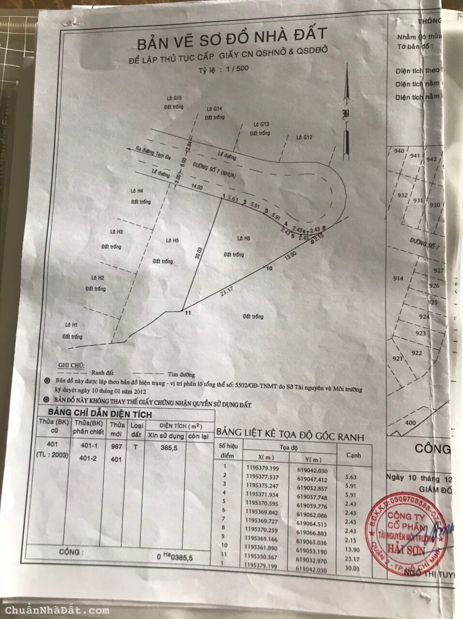 Bán đất Đại Học Mở, đường Tam Đa, TP. Thủ Đức, DT: 385m2 giá 10,4 tỷ