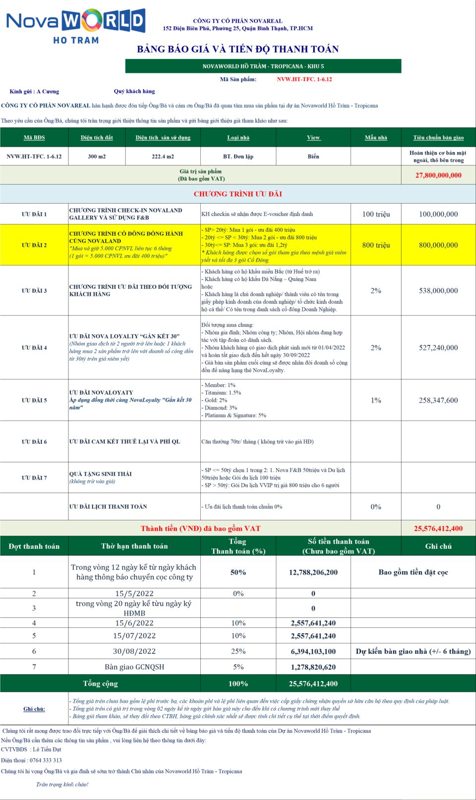 [nvw.ht-tfc.1-6.12] hàng siêu hiếm biệt thự biển nova hồ tràm. lh:0764333313