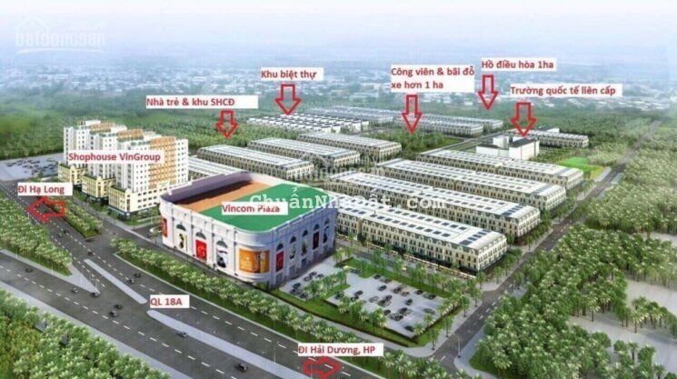 Bán căn Shophouse mặt đường QL18. LH: 0828682876