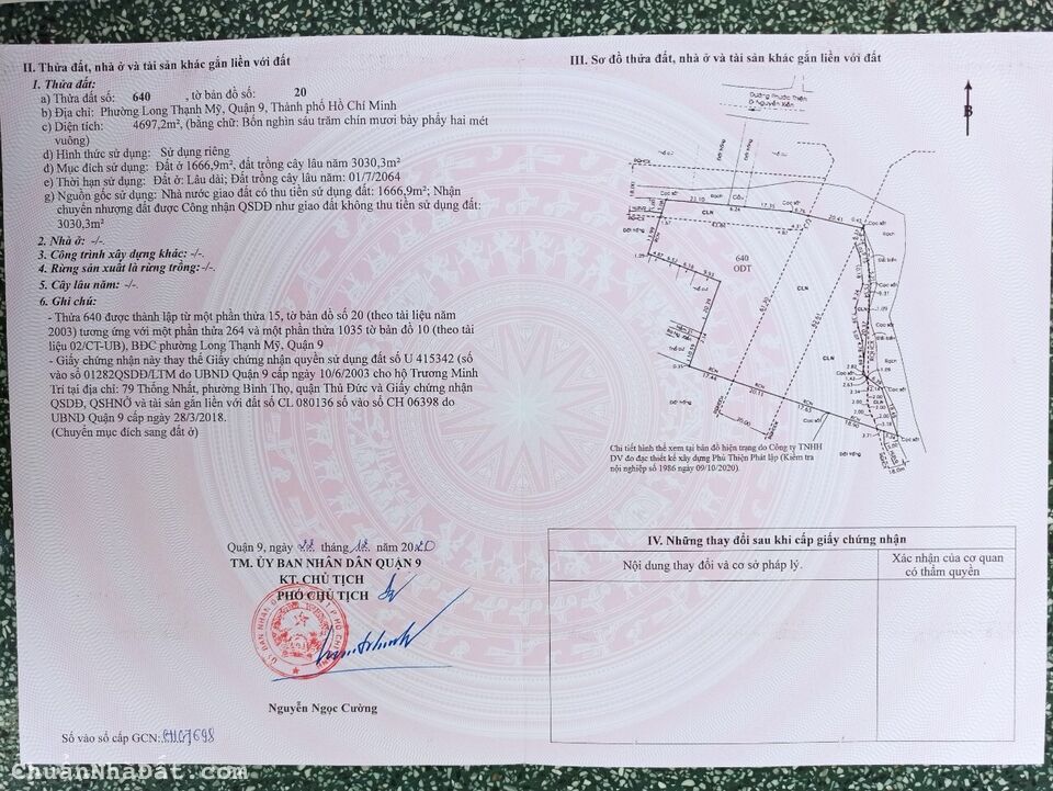 Bán 4697m2 đất phường Long Thạnh Mỹ quận 9