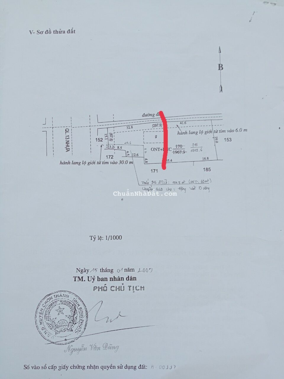 Chủ cần tiền trả nợ ngân hàng bán gấp 30m mặt tiền đường sắp lên nhựa ,cách quốc lộ 13 60m