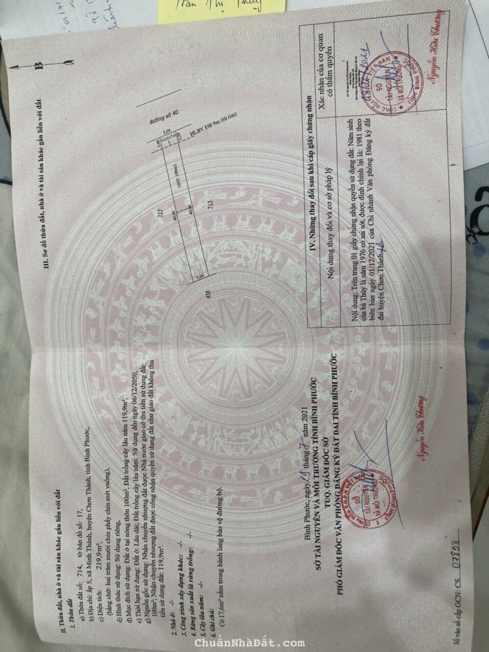 Cần tiền cho con đi du học nên chủ cần bán gấp lô đất đường 40 ấp 5 Minh Thành Vành đai Becamex 