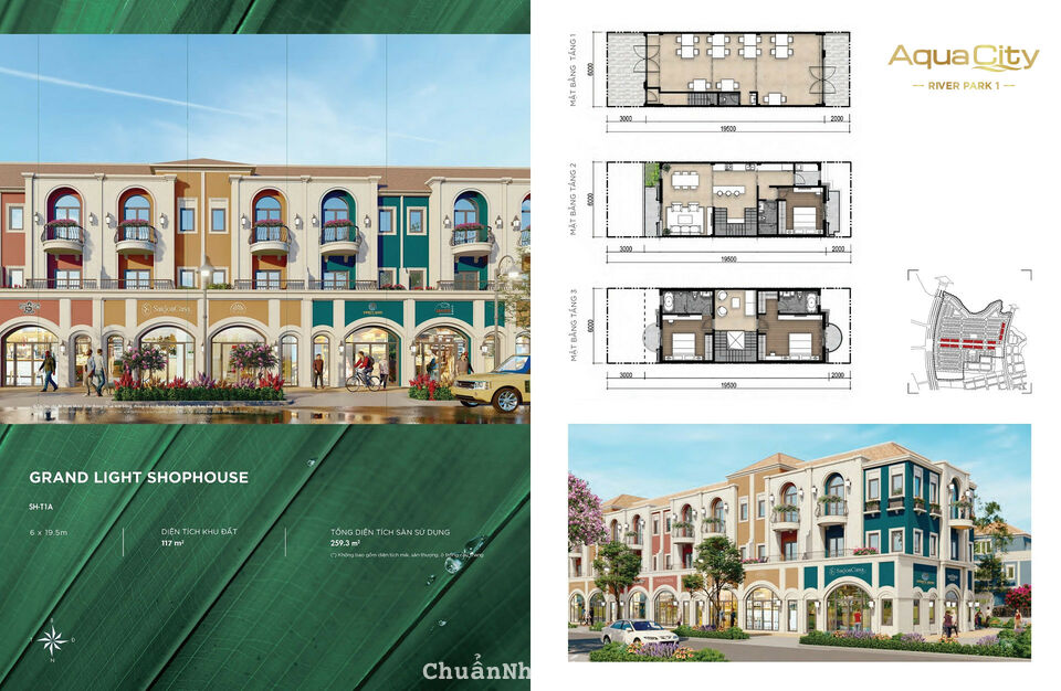 mở bán Liền kề, Shophouse, Biệt thự view sông, Biệt thự view công viên Aqua City