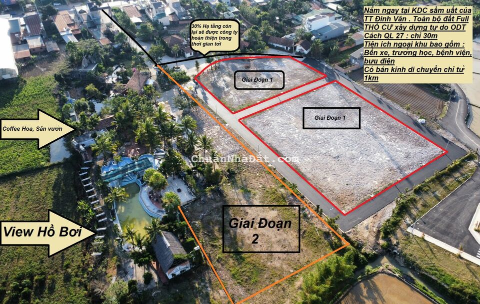 CHÍNH CHỦ CẦN BÁN LÔ ĐẤT MẶT TIỀN ĐƯỜNG NHỰA TT ĐINH VĂN LÂM HÀ