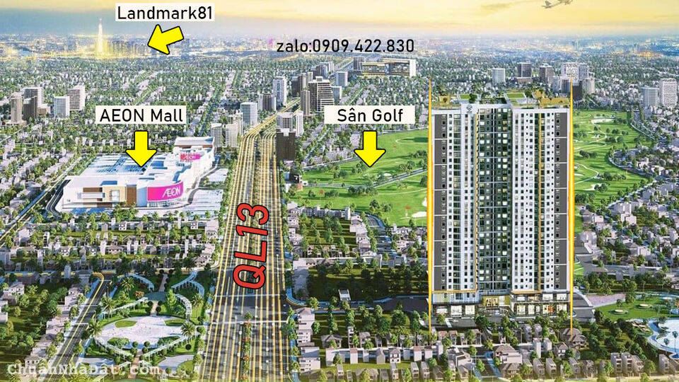 Căn Hộ Mặt AEON MALL Mặt Tiền QL13 1 Ty2 /Căn