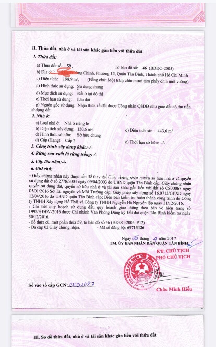 Sát Chủ kẹt tiền gửi bán gấp Căn nhà 3 lầu 1 sân, Mt đường Trường chinh, P12, Quận tân bình, SHR