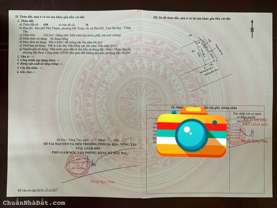 Đất siêu rẻ đặc biệt 120m2 tại Phú Mỹ, Bà Rịa - Vũng Tàu