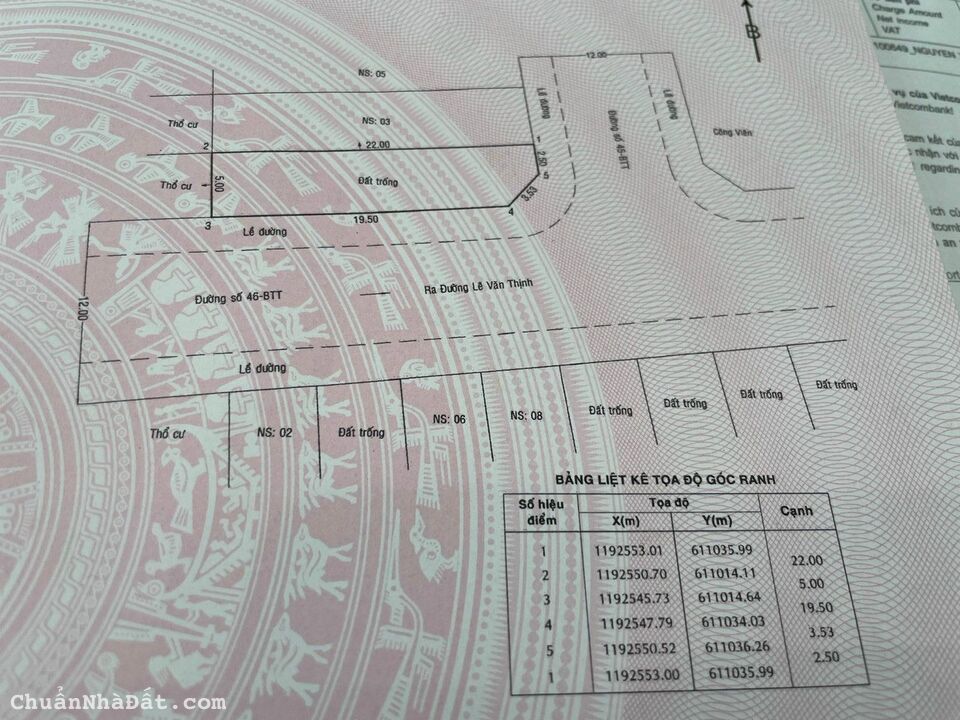 Bán đất  đường 46  phường Bình Trưng Tây  Tp Thủ Đức giá 12 tỷ