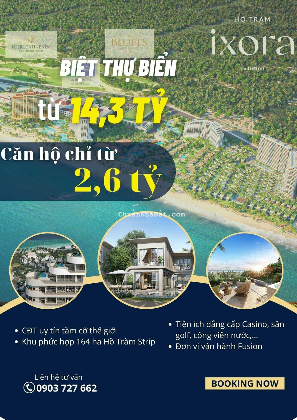 HOT! BÁN CĂN HỘ IXORA VIEW TRỰC DIỆN BIỂN CHỈ 2,6 TỶ CÓ CASINO VÀ SÂN GOLF Ở HỒ TRÀM HOT! BÁN CĂN HỘ IXORA VIEW TRỰC DIỆN BIỂN CHỈ 2,6 TỶ CÓ CASINO VÀ SÂN GOLF Ở HỒ TRÀM