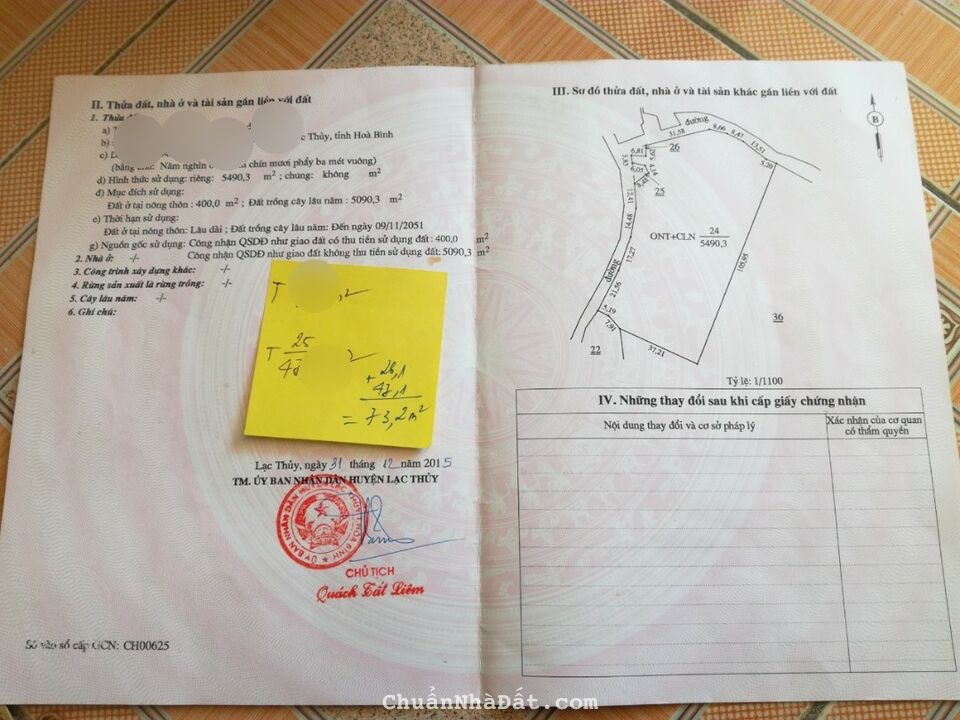 ĐẤT ĐẸP CHÍNH CHỦ TẠI LẠC THỦY HÒA BÌNH