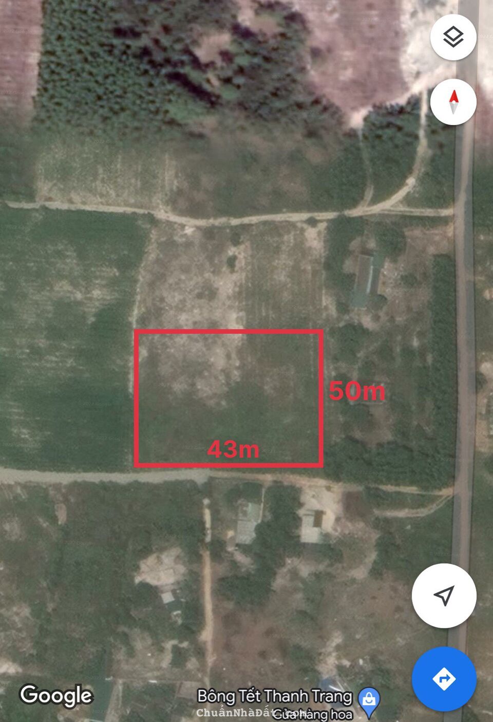 bán lô đất đẹp  43 x 50m có sẵn 100 thổ cư trung tâm sơn mỹ 