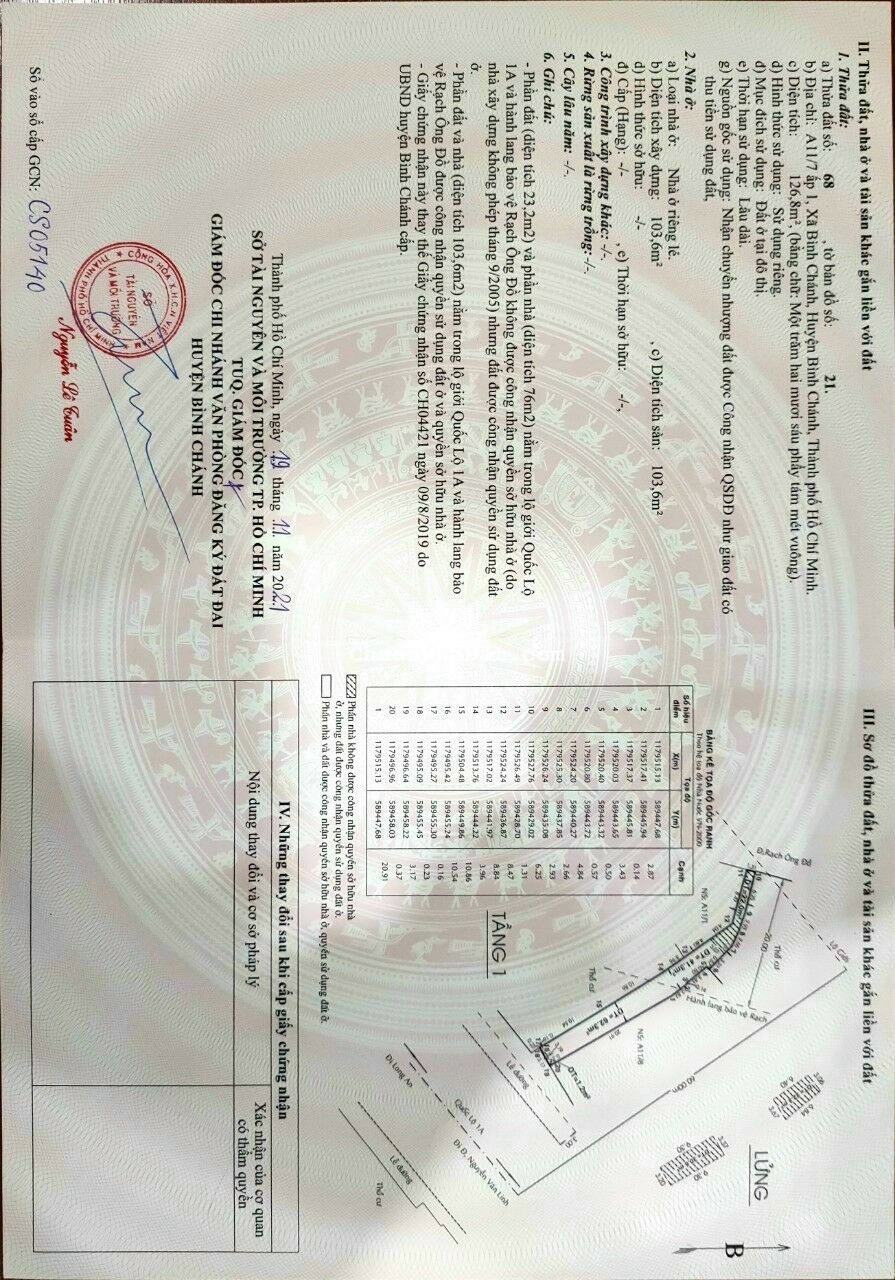 Bán nhà 2 mặt tiền Quốc Lộ 1A, Bình Chánh,HCM