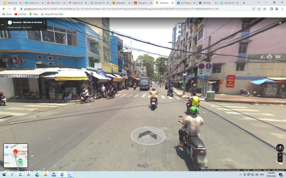 Bán nhà góc 2 MT Nguyễn Kim,p6-q10,DT:5x11=52m-21 ty.BL